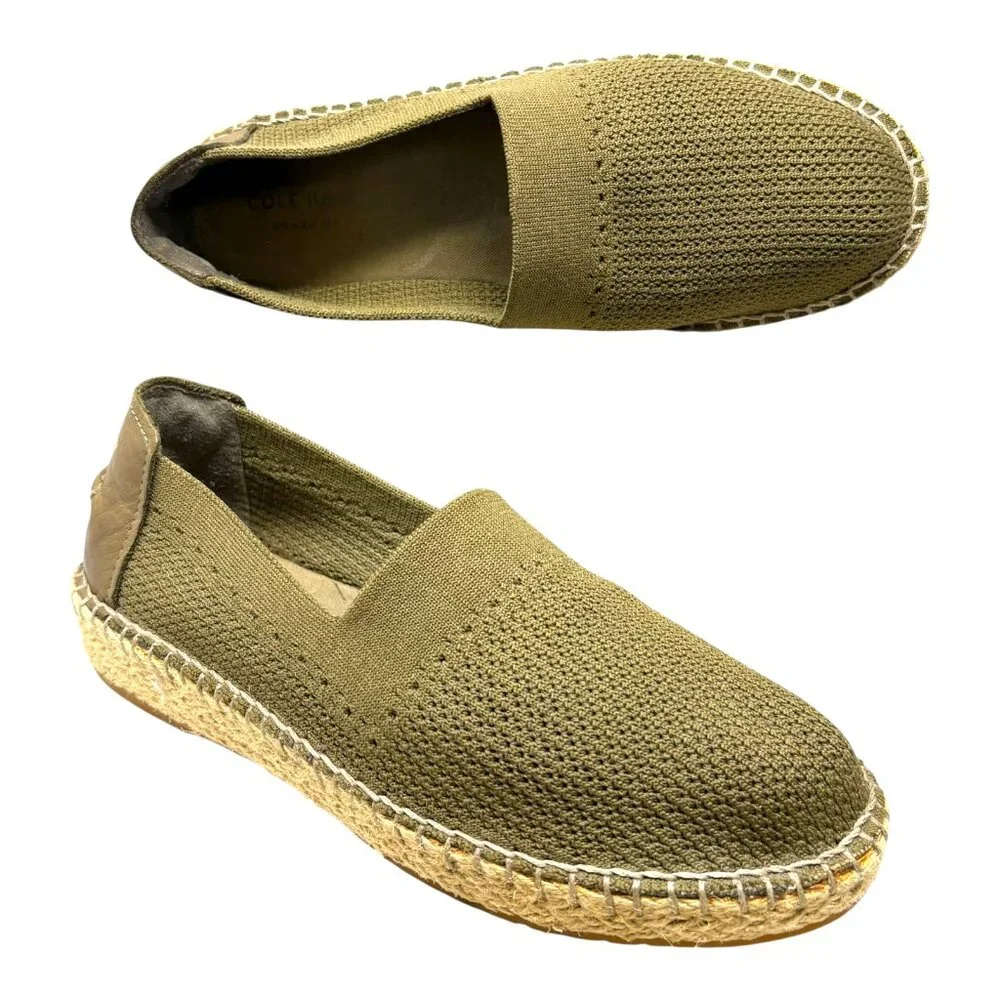 Cole Haan Cloudfeel Olive Stitchlite Espadrille Flats‎